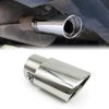 Stainless Steel Car Exhaust Tip, 2.5" to 3.3" Adjustable Car Decoration Chrome-Plated Finish Exhaust Tailpipe, Universal Car Exhaust Pipe Modification Tail Throat Tail Pipe (Silver #Straight)