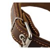 Genuine Leather Braided Studded Dog Collar, Brown 1.25" Wide. Fits 16"-20.5" Neck.