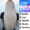 50Inch Tinsel Hair Extensions Kit with Tools 12Colors 2400 Strands Sparkling Shiny Hair Tinsel Kit for Women Girl For Christmas New Year(50 Inch, 12 colors+tools kit)