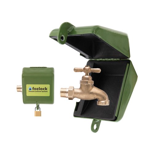 Fozlock Outdoor Faucet Lock System - Insulated Water Spigot Lock and Garden Hose Bib Lock with Cover, Stainless Steel - Prevent Water Theft and Stop Unauthorized Water Use, Easy Installation