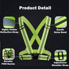 Reflective Vest 2 Pack, High Visibility Reflective Running Gear Safety Vest Straps for Men Women Kids for Night Running Walking Cycling (Green)