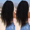 Skouty 24 Inch Afro Kinky Curly Human Hair Wig 13x4 HD Lace Front Wigs 180 Density Glueless Wigs Human Hair Pre Plucked Brazilian Kinky Curly Lace Frontal Wigs for Black Women Virgin Human Hair