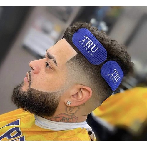 TRU BARBER Hair Grippers Bundle Pack, 6 pieces for Men and Women - Salon and Barber, Hair Clips for Styling, Sectioning, Cutting and Coloring, Nonslip Grips, Hair holder (Blue)