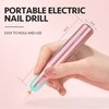 GAOY Electric Nail Drill, USB Electric Nail File for Acrylic and Gel Nails, Portable Efile with Nail Drill Bits, Manicure Pedicure Tools for Home Salon, Pink