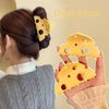 Hair Claw Clips 4 Pcs Cheese Hairclips Cute Claw Clips for Women Girls Hair Clips for Thick Hair Makeup Pink Red Blue Blue Hair Accessories
