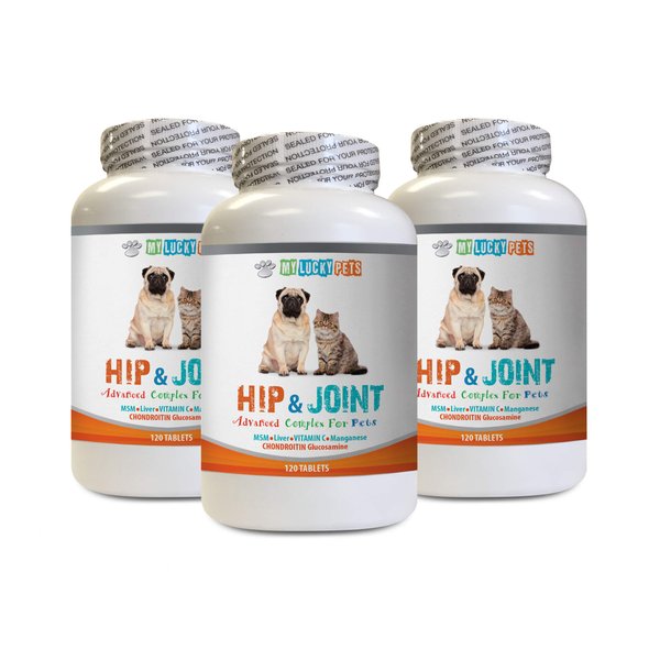 cat joint treats - PET HIP AND JOINT COMPLEX - DOGS AND CATS - NATURAL VET APPROVED FORMULA - IMMUNE BOOST - GOOD FOR STIFF JOINTS - glucosamine chondroitin cat treats - 3 Bottles (360 Tabs)