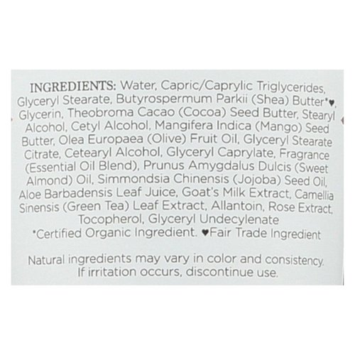 Hand Cream; Goats Milk & Chai