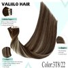Tape in Hair Extensions Human Hair 22 Inch Balayage Brown to Blonde Highlights Human Hair Extensions 50g 20pcs Tape ins Skin Weft Hair Extensions Invisible Glue in Hair Extensions
