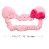 LINXTAR 20''-29'' Computer Monitor Cover with Cat Ear Design Furry Kawaii Pink Monitor Dust Cover Elastic Dustproof for PC Tablet TV
