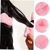 DRESSOOS 6pcs Fleece Sponge Hair Curler Rollers, Heatless Spiral Curling Iron Home Tools for Overnight Curls, Sleep in Curly Pink