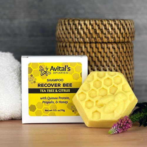 Tea Tree Oil & Bee Propolis Shampoo Bar with Quinoa Protein & Raw Honey
