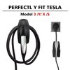 SEVEN SPARTA Charging Cable Holder with Chassis Bracket for Tesla Model 3 Model Y Model X Model S Charger Cable Organizer Tesla Accessories Car Wall Connector (Black)