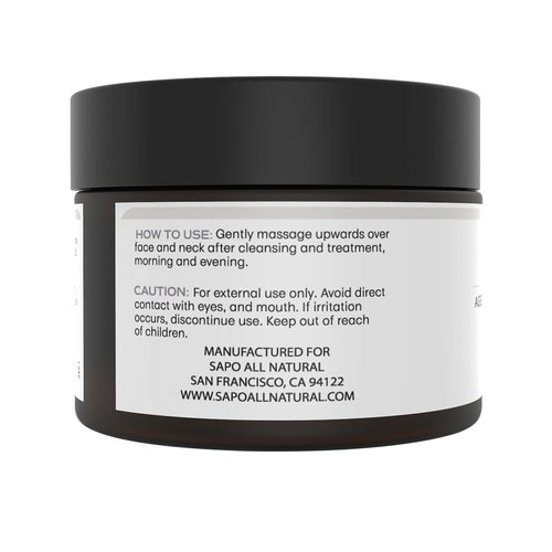 Sapo All Natural Night Cream for Face with Niacinamide, Hyaluronic Acid, Silicone and Lavender Oil - Nourishing, Renewing & Soothing - Firms Aging Skin - 2 Fl Oz