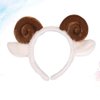 PRETYZOOM Womens Headbands Spiral Hair Ties Sheep Hair Bands Plush Sheep Headband Sheep Horn Ear Headband Cartoon Animal Headband Hair Styling Party Favors (Coffee) Wire Headband Womens Hats