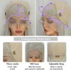 SOKU 13x4 Synthetic Lace Front Wigs Light Grey Long Straight Wigs with Baby Hair 32 Inch Free Part Lace Front Wigs Pre Plucked Heat Resistant Fiber Hair for Fashion Women