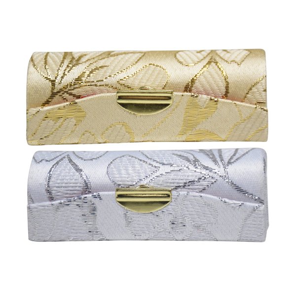 Motique Accessories Elegant Ladies Lipstick Case with Mirror Purse Lip Stick Holder - Set of 2