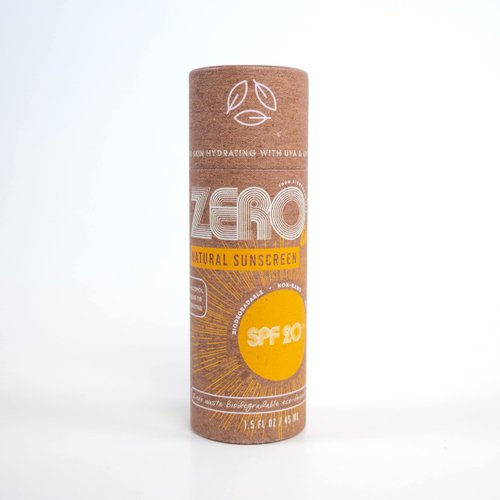 ZERO Waste Natural Sunscreen Stick 100% Plastic Free, Reef Safe, KID FRIENDLY Non Nano Zinc Oxide, Plastic Free Cardboard Push Up Tube, Shea Butter, Coconut Oil