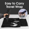 BUNMO Utensils for Elderly, Arthritis, Weak Hand Grip & Handicapped - Convenient Travel Pouch - for Tremors and Parkinsons Patients - Stainless Steel - Eat Independently - Weighted 3 Piece Set