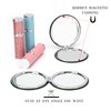 YTZJ Direct Compact Vanity Makeup Mirror for Men, Women and Girls, Black Elegant Round Travel Cosmetic Mirrors for Pocket, Purse or Handbag, Portable Small Magnifying Handheld Mirror