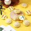 Blushtier 12 Pcs Softball Foldable Travel Mirror Hair Brushes Round Portable Folding Pocket Hair Brush Mini Hair Comb with Compact Makeup Mirror for Women Girls Softball Team Gift Sport Party