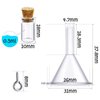 Yungyan 50 Pieces Small Mini Glass Bottles Jars with Cork Stoppers Set, Tiny Cork Glass Bottles with Eye Screws and Small Funnel for Decoration, Art Crafts, DIY Projects, Party Favors (0.5ml)