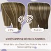 Full Shine 22 Inch Weft Hair Extensions Human Hair Sew In Hair Extensions Remy Straight Hair Sew In Extensions For Women Machine Weft Extensions Color Brown Highlight Blonde Human Hair Bundles 105G