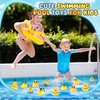 Honoson 48 Pcs Summer Beach Rubber Duckies Bulk Mini Rubber Duck Bath Toys Float Bathtub Ducky Cute Squeaky Rubber Ducky for Classroom Carnival Summer Birthday Baby Shower Party Favor