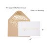 50 Pack Congratulations Card – Elegant Greeting Cards With ‘’Congratulations’’ Embossed In Gold Foil Letters – For Engagement, Graduation, Wedding - 52 Kraft Envelopes Included - 4" x 6" - White