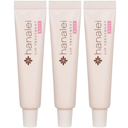 Cruelty-Free and Paraben-Free Lip Treatment to Soothe Dry Lips by Hanalei – Made with Kukui Oil, Shea Butter, Grapeseed Oil – Made in USA – Rose Tint Travel-Size 3 Pack (5ml/5g/0.17oz x 3 tubes)