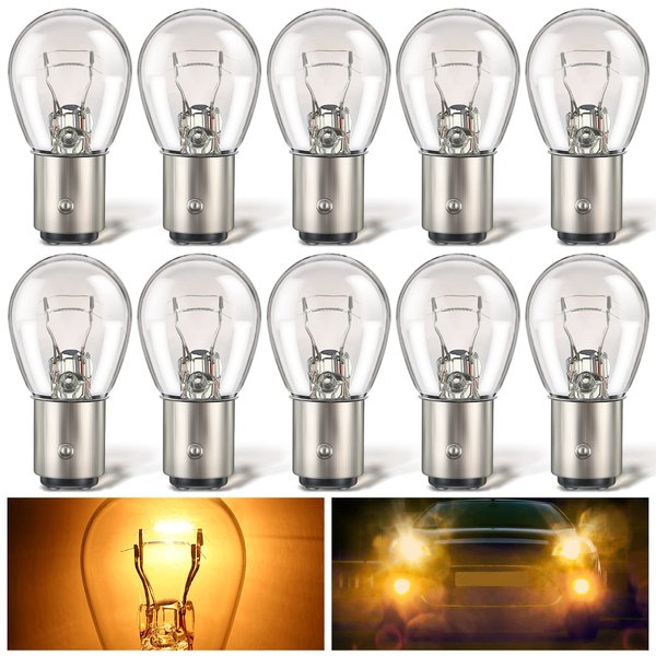 Meonum 1157 Bulb, (10 Pack) 2057 2357 7528 BAY15D, Brake Light Bulbs, Turn Signal Bulb Replacement for Marker Tail Running Parking Backup Lights, Compatible with 2357 1016 1034 1076