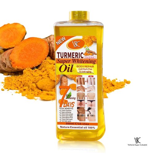 Turmeric Oil Super Whitening Face & Body Moisturizer Nourishing Anti-aging Correct Spots Wrinkle Skincare Essential oil 300ML/10.15 OZ