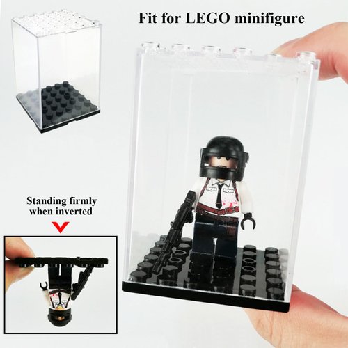 15PCS Minifigure Display Case for Lego Minifigure Clear Acrylic Building Block Display Box Storage for Action Figures Blocks Stackable Storage Case Gift for Lego Lovers