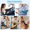 KEKING® Compression Arm Sleeves, Pair, Firm 20-30mmHg Graduated Compression Full Arm Support for Recovery, Pain Relief, Tendonitis, Golfers & Tennis Elbow Brace, Workouts Sports - Latex Free Grey XL