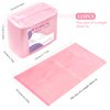 BOMOQING 125PCS Disposable Nail Art Table Mat, Waterproof Nail Tips Art Table Towels Mat, 3 Ply Nail Napkins for Acrylic, Nail Art Mat Paper Sheet, Nail Tips Art Waterproof Pad for Salon (Pink)