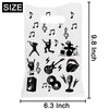 50PCS Rock and Roll Party Favors Goodie Bags, Rock Themed Plastic Favors Bags, Birthday Candy Bags Party Supplies Decorations