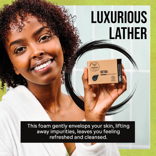 SoapFactory Organic Black Soap Bar with Activated Charcoal for Men and Women,100% Natural Facial Cleanser, Face and Body, Vegan, Handmade, 3.88 ounce (Pack of 3)