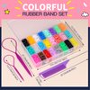 YGDZ Elastic Hair Bands, 1500pcs Hair Rubber Bands, 120pcs Baby Hair Ties, Colorful Small Hair Tie Set with Hair Tail Tools, Rat Tail Comb, Hair Accessories for Girl, Toddler