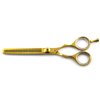 Professional Gold Barber Double Thinning Shears 6'' Salon Hairdressing Hair Cutting Trimming Scissor