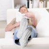 6 Pairs of Non-Skid Diabetic Crew Socks, Non Binding Top Therapeutic Cotton Gripper Socks (Grey, Size: 10-13)