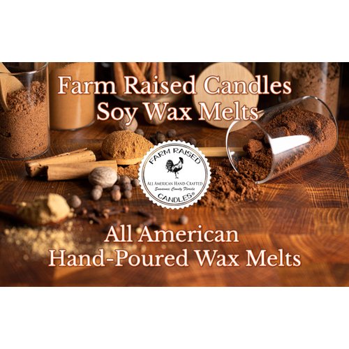 Fall Spice 16 Ounces Variety 5 Pack USA Made Wax Melts - Farm Raised Candles Wax Warmer Melts. Vanilla, Cinnamon Caramel, Pecan Waffles, Apple. Soy Wax Melts Fall Wax Fall Wax Cubes