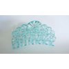 Generic Clear transparent iridescent diamond cut design double grip acrylic hair claw (Primary color: Clear), 1 Count (Pack of 1)