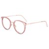 Firmoo Blue Light Blocking Glasses, Anti Eyestrain Anti Headache, Pink Cute Computer Glasses for Women, Round Oversized Bluelight Blocker Glasses