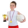 FEPITO 30 Pcs Trophies Medals Set 10Pcs Gold Plastic Trophy Cup and 20Pcs Winner Medals for Kid Party Sports Awards