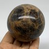 WatanGems 1.1 lbs, 2.8", 70mm, Natural Black Moonstone Sphere Ball Gemstone, Polished, Home Decor, Collectible from Afghanistan, B37522