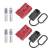 MUYI 2-4 Gauge 175A Battery Cable Quick Connect/Disconnect Wire Harness Plug Connector for Recovery Winch Auto Car Trailer(2pcs Red)