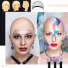 Chunyin 24 Pieces Halloween Bald Caps Makeup Latex Bald Head Wig Cap Set Bald Hat Cosplay Black Mesh Weaving Hair Net for Adults Makeup Party Theme Costume Accessories
