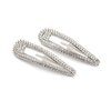2Pcs Sparkly Rhinestone Snap Hair Clips Diamond Hair Clips Silver Bling Hair Pins Crystal Hair Barrettes Wedding Bridal Hairpins Alligator Hair Clips Hair Accessories for Women Girls