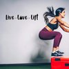 Vinyl Wall Art Decal - Live Love Lift - 6" x 30" - Trendy Inspirational Positive Good Vibes Quote Sticker for Fitness Gym Workout Center Playroom Office Decor (Black)