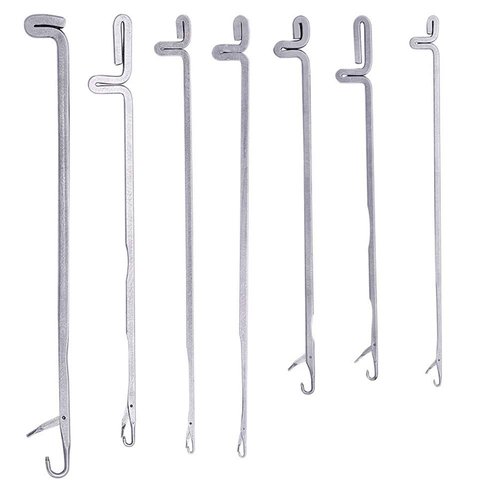 Katech 7 pcs Latch Crochet Hooks Sewing Needles DIY Weave Knitting Tools for Revamping Sweater or Socks