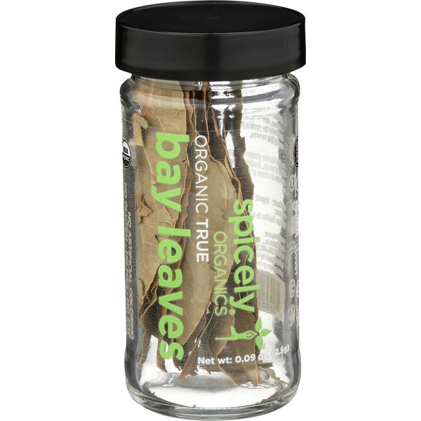 SPICELY Organic Jar Turkish Bay Leaves, 0.09 OZ